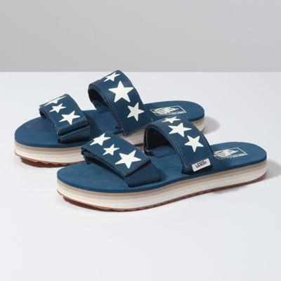 Vans Stars Cayucas Slide Platform (gibraltar Sea/marshmallow)