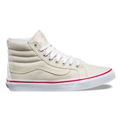 Vans Leather Canvas Sk8-hi Slim (bone/true White)