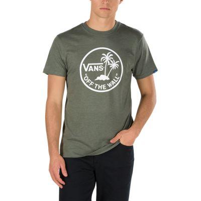 Vans Dual Palm Island T-shirt (heather Olive-white)