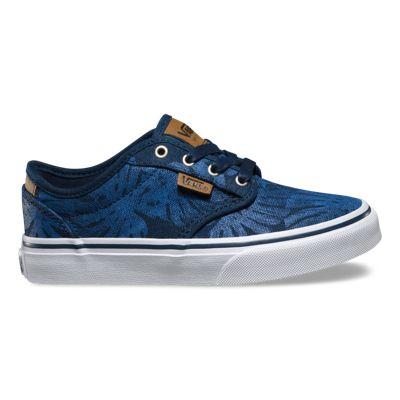 Vans Kids Atwood Deluxe (palm Leaf Blue/white)