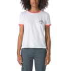 Vans Re Bar Ringer Tee (white Spiced Coral)