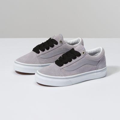 Vans Kids Jewel Eyelets Old Skool (lilac Gray/true White)