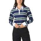 Vans Cropped Rugby Long Sleeve Top (midevil Blue)