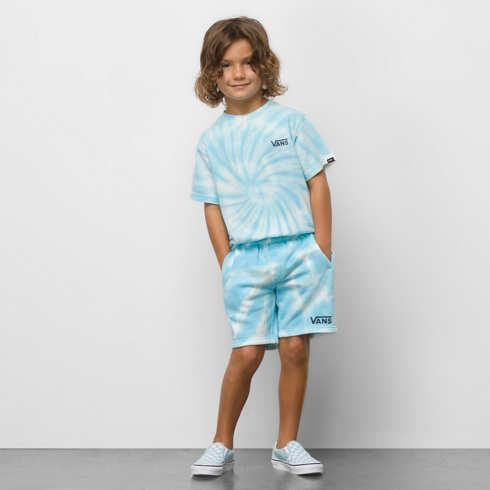 Vans Little Kids Burst Tie Dye Fleece Short (aquatic/tie Dye)