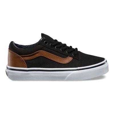 Vans Kids C & L Old Skool (black/material Mix)