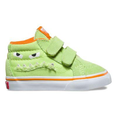 Vans Toddler Monster Face Sk8-mid Reissue V (green Russet Orange)