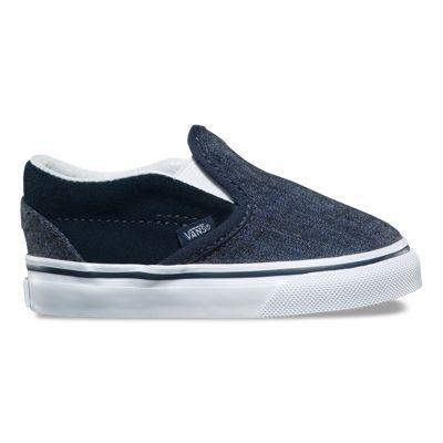 Vans Toddler Suede & Suiting Slip-on (dress Blues)