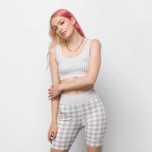Vans Mixed Up Gingham Bralette (languid Lavender)
