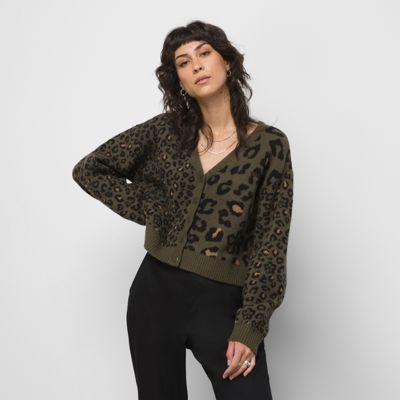 Vans Mix Match Relaxed Cardigan Sweater (grape Leaf)