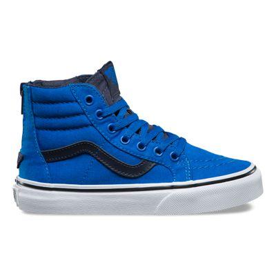 Vans Kids Canvas Sk8-hi Zip (imperial Blue/parisian Night)