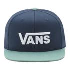 Vans Boys Drop V Snapback Hat (dress Blues/oil Blue)