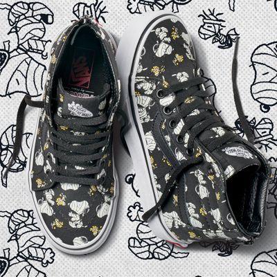 Vans Kids Vans X Peanuts Sk8-hi Zip (glow Mummies/black)