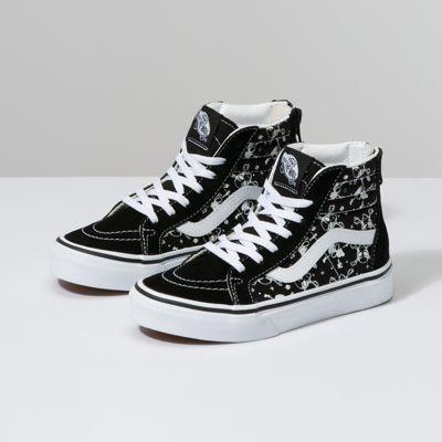 Vans Kids Glow Alien Sk8-hi Zip (black/true White)