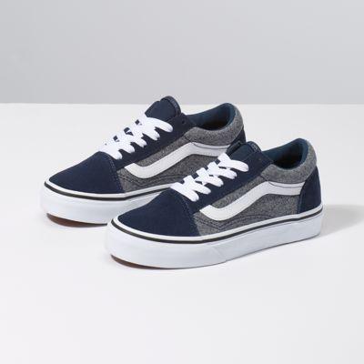 Vans Kids Suede Old Skool (suiting/dress Blues)