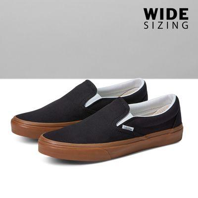 Vans Customs Black Gum Sole Slip-on Wide (customs)