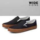 Vans Customs Black Gum Sole Slip-on Wide (customs)