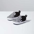 Vans Infant Checker Slip-on V Crib Shoe (black/true White)