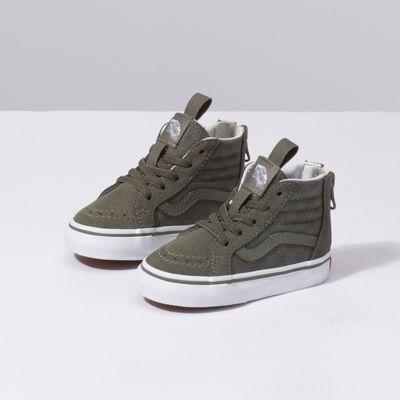 Vans Toddler Checkerboard Sk8-hi Zip (dusty Olive)
