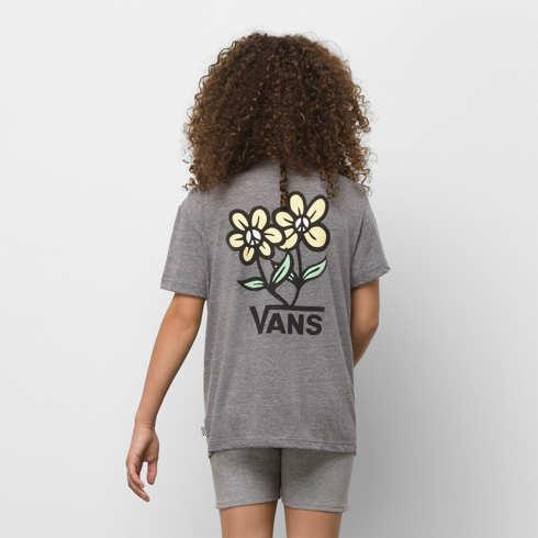 Vans Kids Ground Level Crew Tee (grey Heather)
