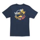 Vans Boys Mini Dual Palm T-shirt (dress Blues/gradient)