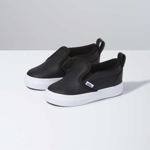 Vans Toddler Slip-on V Shoe (black/true White)