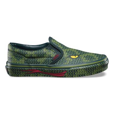 Vans Kids Poison Slip-on (reptile/green Lizard)