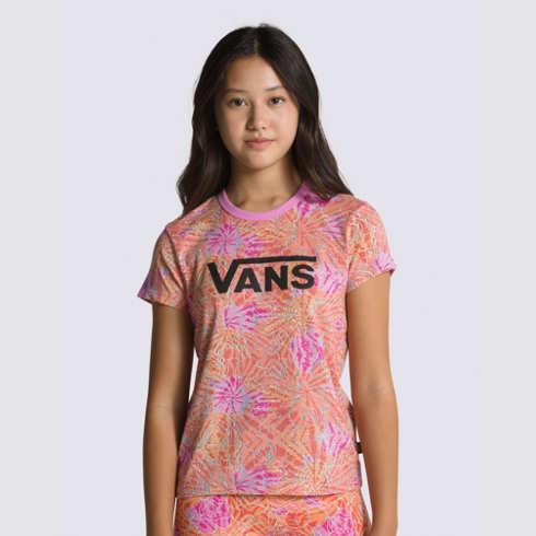 Vans Kids Rose Camo Print Mini Tee (cyclamen)