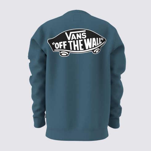 Vans Kids Exposition Check Pullover Crew Fleece (vans Teal)