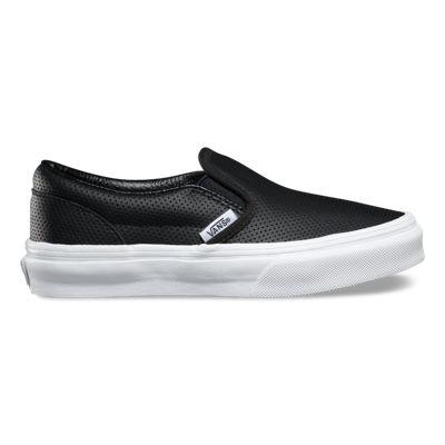 Vans Kids Perf Leather Slip-on (black)