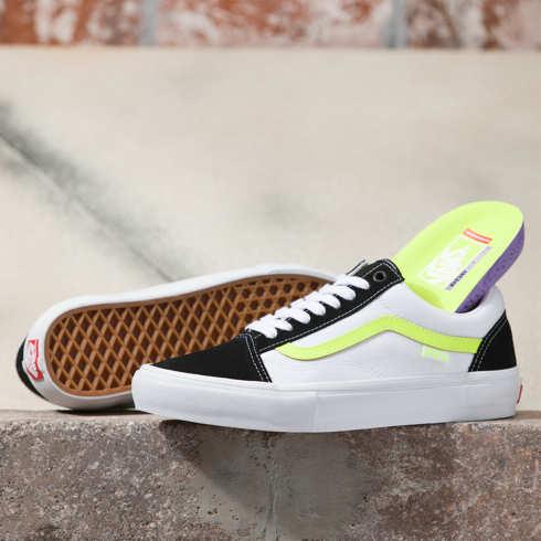 Vans Neon Skate Old Skool Shoe (true White/yellow)