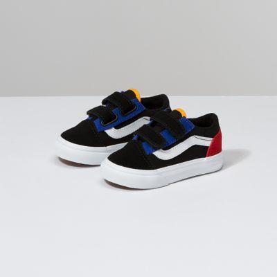 Vans Toddler Color Block Old Skool V (black/true White)