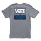 Vans Boys Shark Stripe Pocket T-shirt (heather Grey)