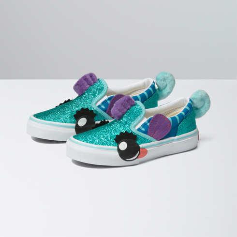 Vans Kids Classic Slip-on Seahorse Shoe (aqua Sky)