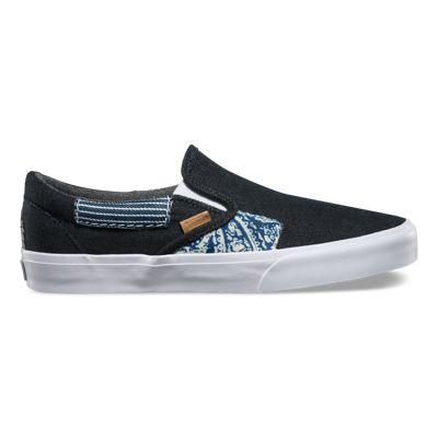 Vans Mens Shoes Skate Shoes Mens Shoes Mens Sandals Denim Boro Slip-on Ca (blue/truewhite)