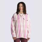 Vans Eliza Oversized Woven Shacket (rose Smoke)