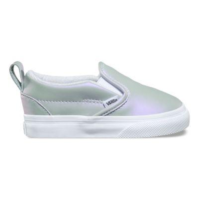 Vans Toddler Muted Metallic Slip-on V (gray/violet)