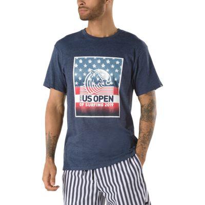 Vans Us Open Logo Box Short Sleeve T-shirt (navy Heather)