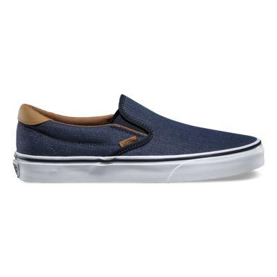 Vans Mens Shoes Skate Shoes Mens Shoes Mens Sandals Denim C & L Slip-on 59 (navy)