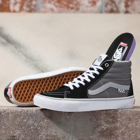 Vans Reflective Skate Sk8-hi Shoe (black/grey)