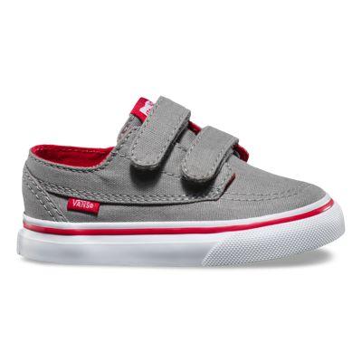 Vans Toddlers Pop Brigata V (wild Dove/racing Red) Kids Shoes