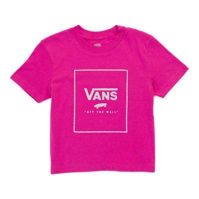 Vans Girls Connector Box Glitter Tee (fuchsia Red)