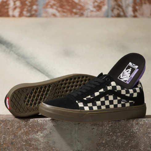 Vans Checkerboard Bmx Old Skool (black/dark Gum)