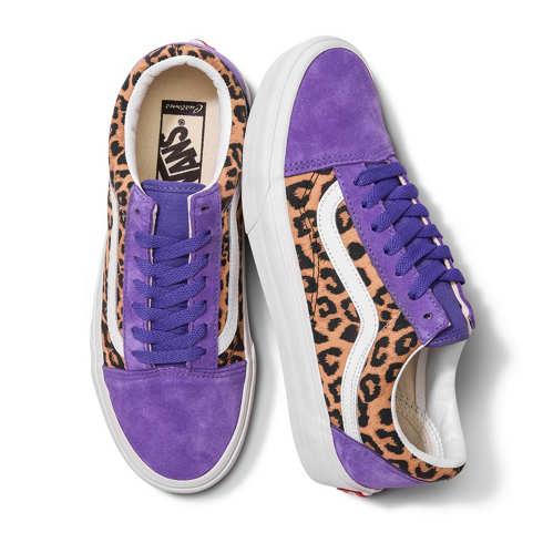Vans Customs Liberty Purple Leopard Old Skool (customs)