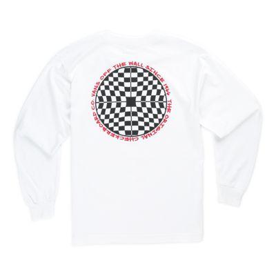 Vans Boys Checkered Long Sleeve T Shirt (white)