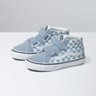 Vans Kids Sk8-mid Reissue V (color Theory Checkerboard Ashley Blue)