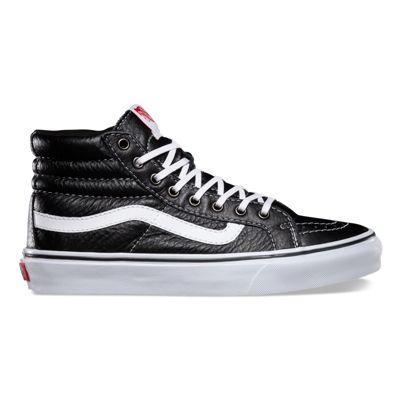 Vans Leather Sk8-hi Slim (black/true White)