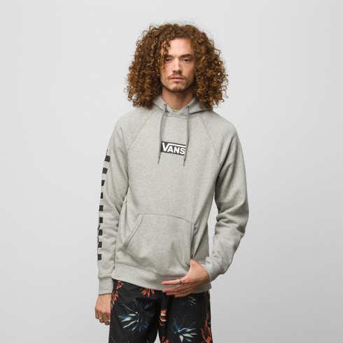 Vans Versa Standard Pullover Hoodie (cement Heather/checkerboard)