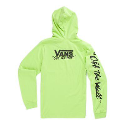 Vans Bmx Off The Wall Boys Hood Long Sleeve T-shirt (sharp Green)