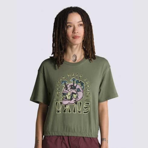 Vans Crystal Skull Tie Tee (four Leaf Clover)