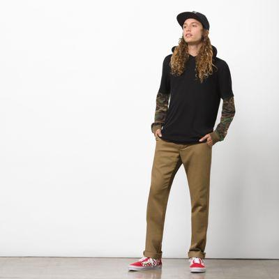 Vans Woodland Hooded Two-fer T-shirt (black Camo)
